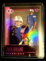 Zach Wilson 2021 Panini Chronicles Illusions Draft PIcks PINK Series Mint ROOKIE Card #104