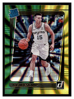 Joe Wieskamp 2021 2022 Panini Donruss Rated Rookie Green and Yellow Laser Series Mint Card #230