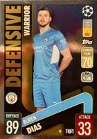 Ruben Dias 2021 2022 Topps Match Attax Defensive Warrior Series Mint Card #13