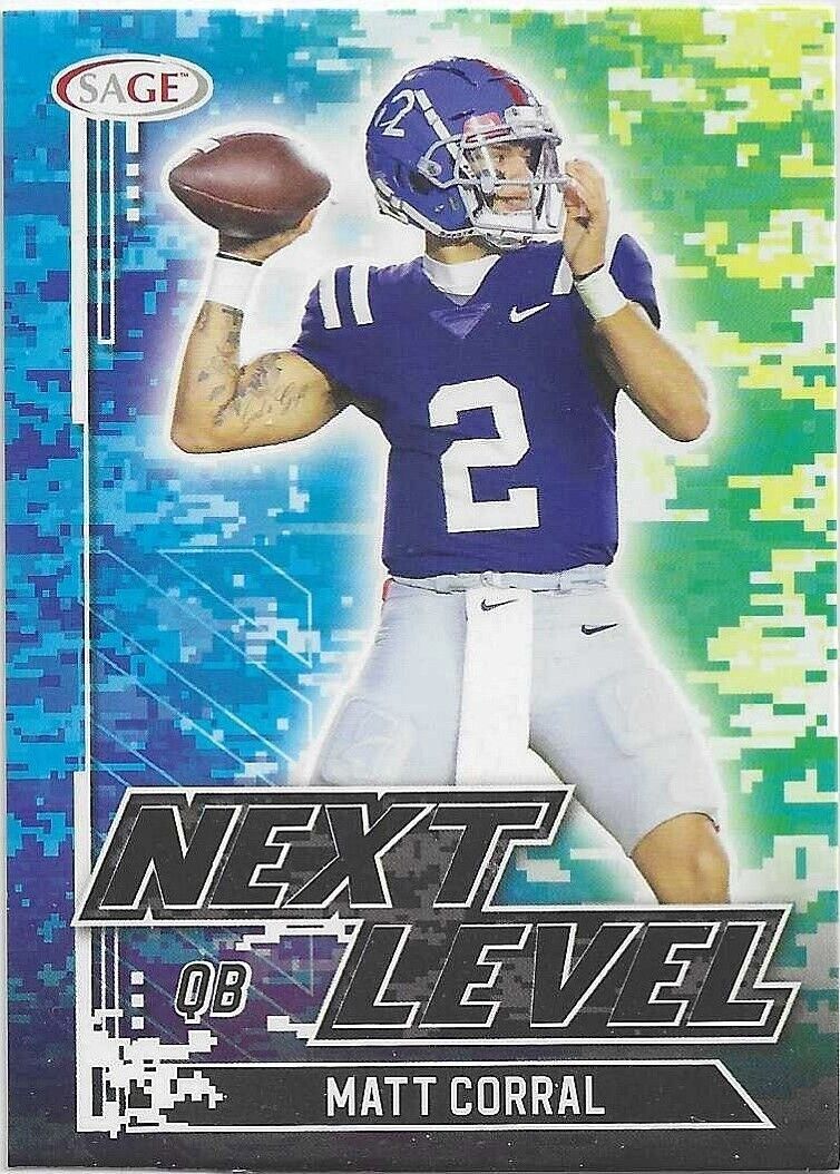 Matt Corral 2022 Sage High Series Next Level Series Mint Rookie Card
