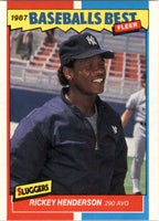Rickey Henderson 1987 Fleer Baseball's Best Sluggers Pitchers Series Mint Card #18