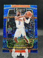 Chris Paul 2021 2022 Panini Select Concourse Blue Shimmer Prizm Series Mint Card #51