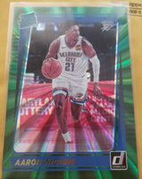 Aaron Wiggins 2021 2022 Panini Donruss Rated Rookie Green Laser Series Mint Card #241