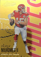 Patrick Mahomes II 2018 Panini Absolute Gold Foil Series Mint 2nd Year Card #49