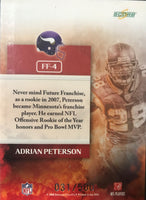 Adrian Peterson 2008 Score Future Franchise Gold Zone Series Mint Card #FF-4 #31/500 made!