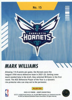 Mark Williams 2022 2023 Panini Hoops Arriving Now Series Mint Rookie Card #15