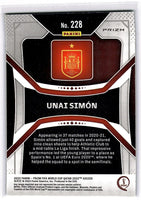 Unai Simon 2022 Panini Prizm World Cup Soccer Green Wave Series Mint Card #228