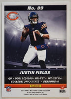 Justin Fields 2021 Panini NFL Sticker Series Mint Rookie Card #89