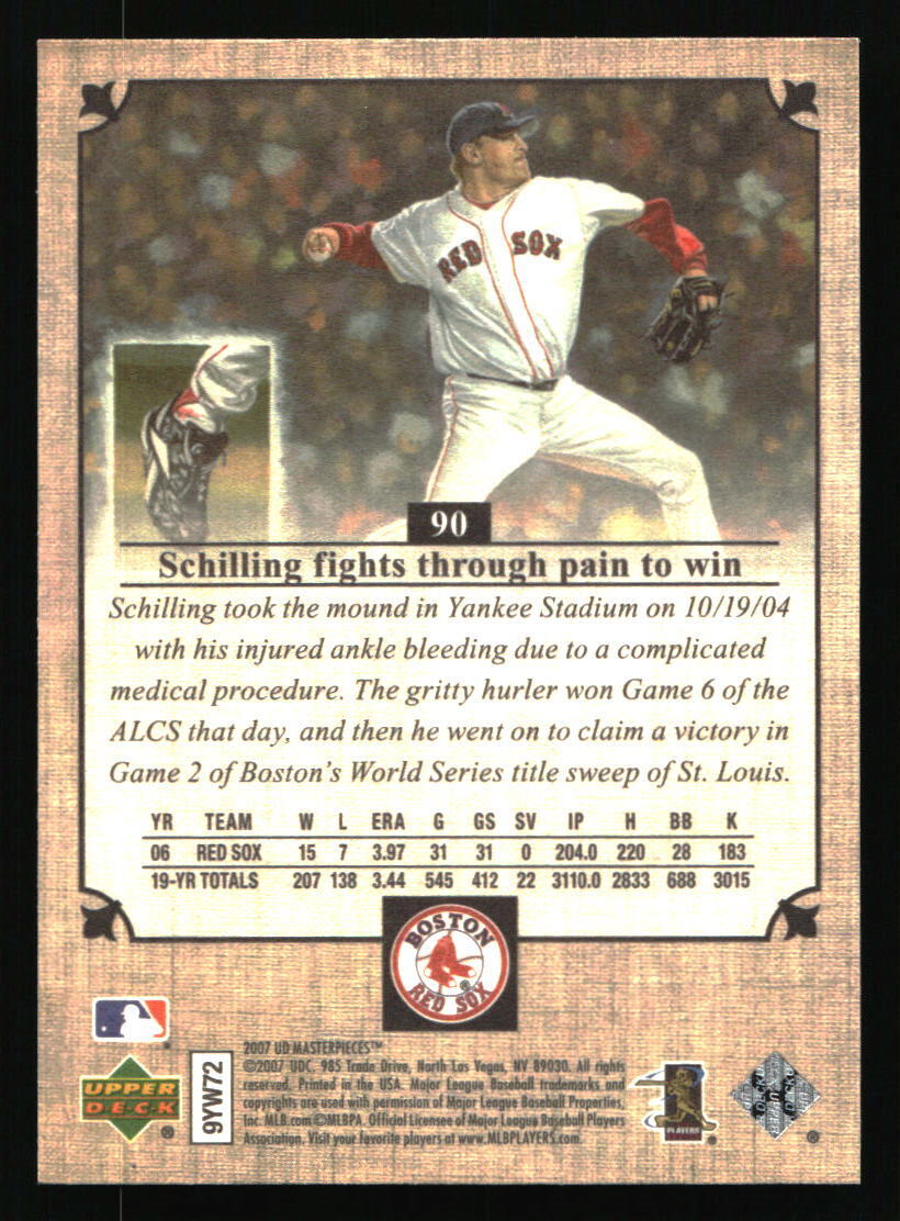 Curt Schilling baseball card (Boston Red Sox) 2007 Upper Deck