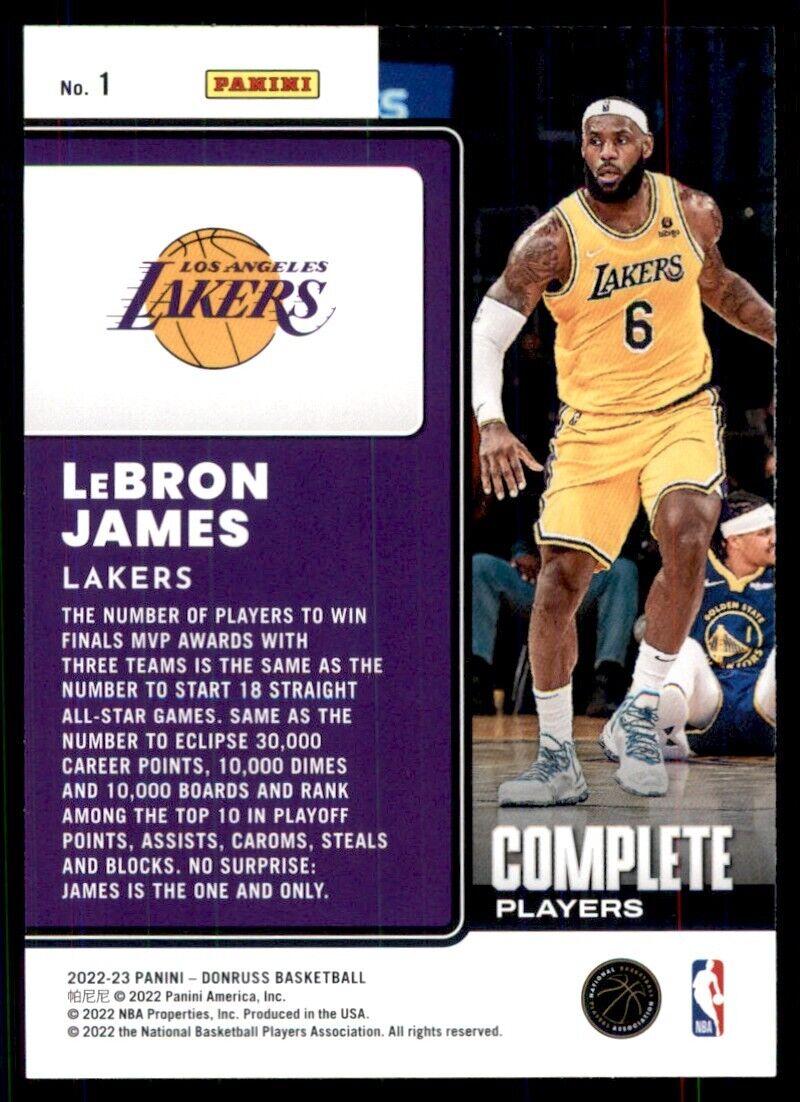  Lebron James Basketball Card (Los Angeles Lakers