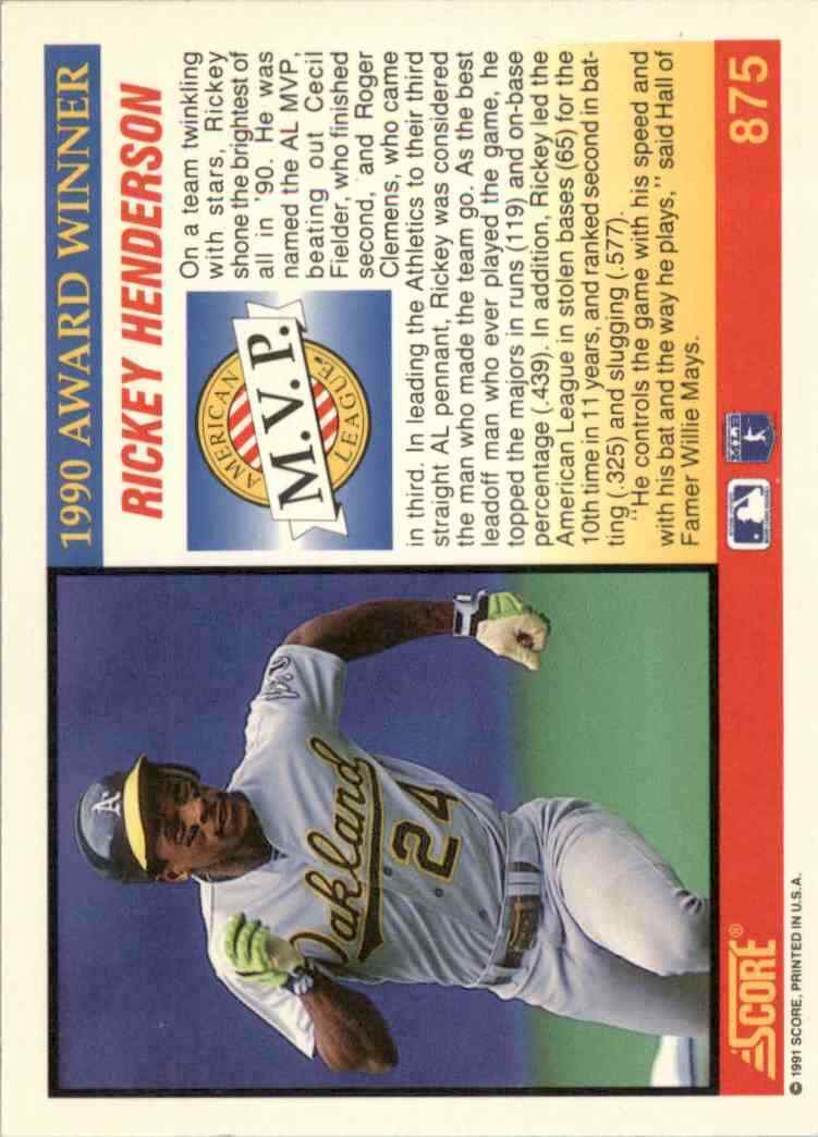 Henderson named 1990 AL MVP