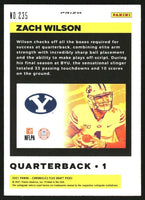 Zach Wilson 2021 Panini Chronicles Draft Picks Flux PINK Series Mint ROOKIE Card #235