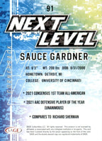 Ahmad Sauce Gardner 2022 Sage High Series Next Level Series Mint Rookie Card #91