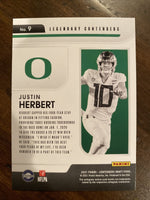 Justin Herbert 2021 Panini Contenders Draft Picks Legendary Contenders PURPLE Series Mint Card #9