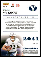 Zach Wilson 2021 Panini Chronicles Draft Picks BRONZE Parallel Series Mint ROOKIE Card #4