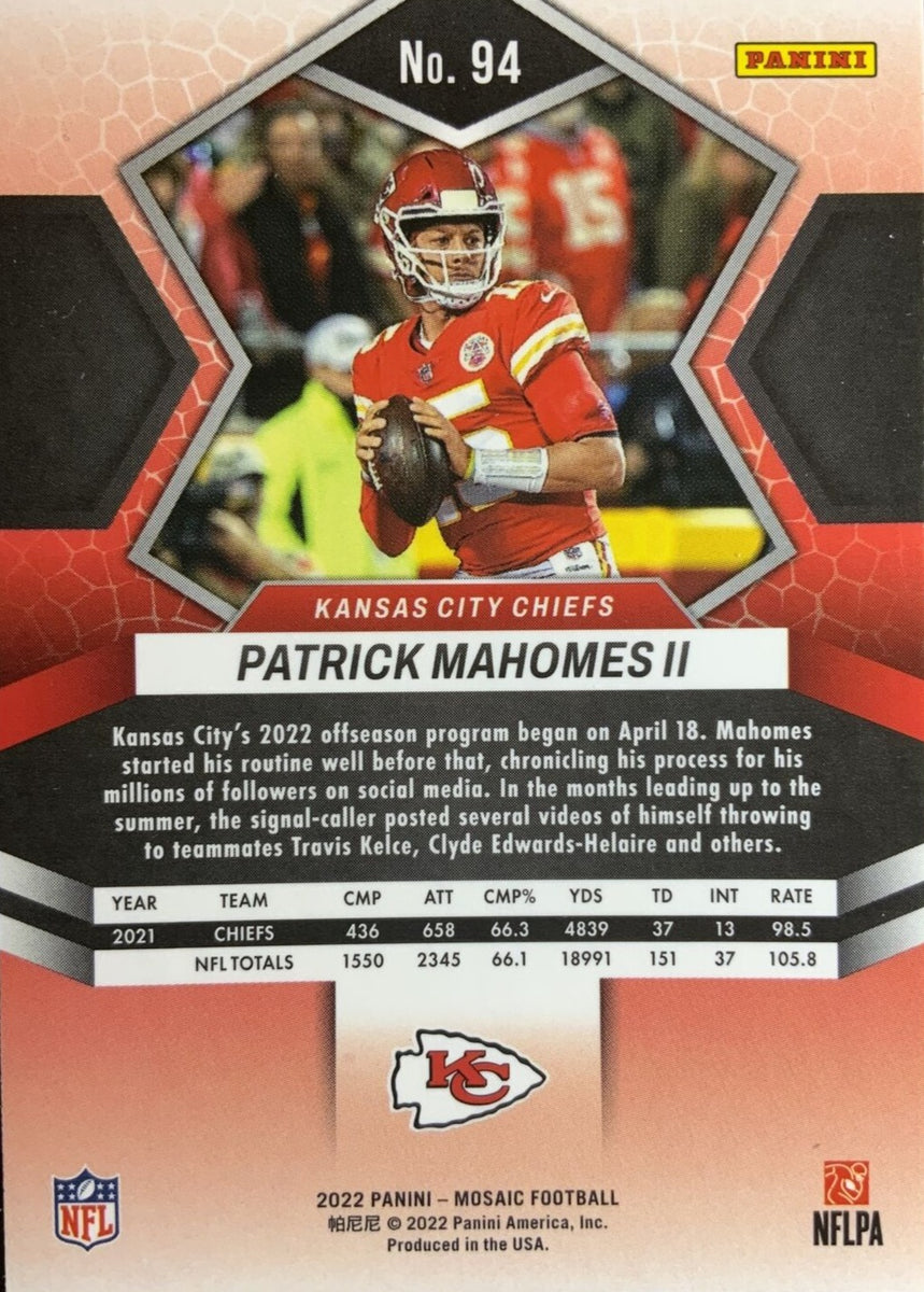 Patrick Mahomes II 2022 Panini Select Draft Picks Field Level Blue #124 -  Chiefs