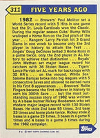 Rickey Henderson 1987 Topps Tiffany Turn Back the Clock Series Mint Glossy Card #311