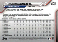 Vladimir Guerrero Jr. 2020 Topps Limited Edition Card #AL-15 Found Exclusively in the All-Star Team Set