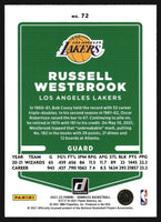 Russell Westbrook 2021 2022 Panini Donruss Orange Lazer Series Mint Card #72