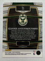 Giannis Antetokounmpo 2021 2022 Panini Select Concourse Blue Prizm Series Mint Card #35