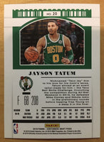 Jayson Tatum 2019 2020 Panini Contenders Draft Picks Green Jersey Series Mint Card #20