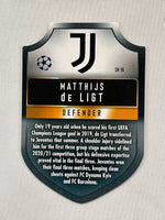 Matthijs de Ligt 2021 2022 Topps Match Attax Pro Elite Die Cut Shield Series Mint Card #SH-16