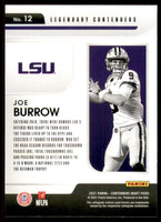 Joe Burrow 2021 Panini Contenders Draft Picks Legendary Contenders Series Mint Card #12
