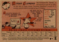 Roger Clemens 2007 Topps Heritage Yellow Letter Variation Series Mint Shortprinted Card #2