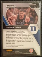 Jayson Tatum 2021 2022 Panini Prizm Draft Picks Series Mint Card #61