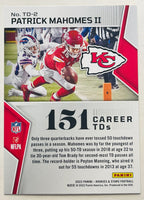Patrick Mahomes II 2022 Panini Rookies & Stars Touchdown Club Series Mint Card #TD-2