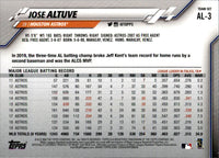 Jose Altuve 2020 Topps Limited Edition Card #AL-3 Found Exclusively in the All-Star Team Set