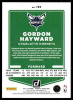 Gordon Hayward 2021 2022 Panini Donruss Orange Lazer Series Mint Card #198