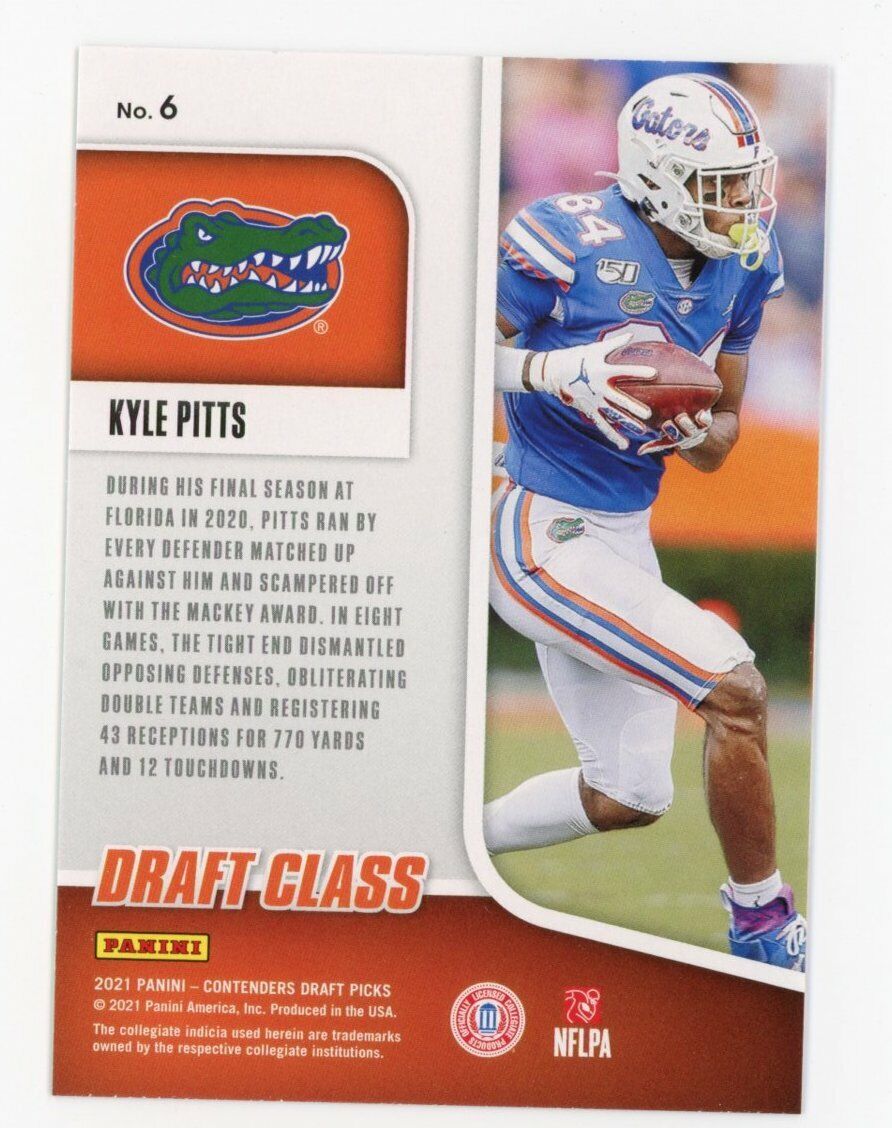 Kyle Pitts 2021 Panini Contenders Draft Picks Rookie Card