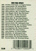 1989 Pro Set football Final Update Factory Sealed Set with Sterling Sharpe Rookie PLUS