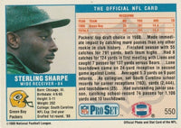 1989 Pro Set football Final Update Factory Sealed Set with Sterling Sharpe Rookie PLUS