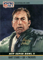 1990 Pro Set Football Super Bowl MVP's Insert Set with HOFers Starr, Montana, Bradshaw PLUS