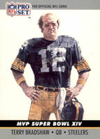 1990 Pro Set Football Super Bowl MVP's Insert Set with HOFers Starr, Montana, Bradshaw PLUS