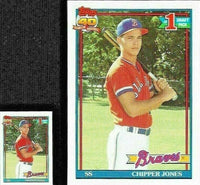 1991 Topps Baseball Micro Factory Sealed Complete Mint Set with Chipper Jones Rookie