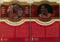 Michael Jordan 1996 1997 Upper Deck A Cut Above 10 (3.5"x5") Card Set