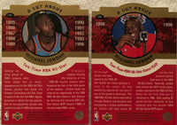Michael Jordan 1996 1997 Upper Deck A Cut Above 10 (3.5"x5") Card Set