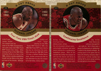 Michael Jordan 1996 1997 Upper Deck A Cut Above 10 (3.5"x5") Card Set