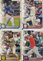 2022 Bowman Baseball Series Complete Mint 250 Card Set with Stars, Prospects and Rookie Cards including Cal Raleigh
