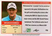 Bryson Dechambeau 2021 Pro Set Leaf XRC Short Printed Mint Rookie Card #PS9 RARE Scientist Variation only 900 made