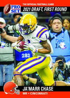 JaMarr Chase 2021 Pro Set DRAFT DAY Short Printed Mint Rookie Card #PSDD5 Cincinnati Bengals RARE Variation only 189 made