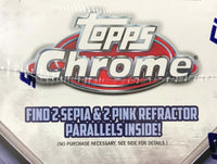 2022 Topps CHROME Baseball Series Blaster Box of Packs with Retail EXCLUSIVE Sepia and Pink Refractor Parallels in Each Box Try For Cal Raleigh Rookie Card