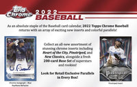 2022 Topps CHROME Baseball Series Blaster Box of Packs with Retail EXCLUSIVE Sepia and Pink Refractor Parallels in Each Box Try For Cal Raleigh Rookie Card