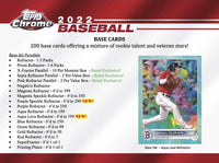2022 Topps CHROME Baseball Series Blaster Box of Packs with Retail EXCLUSIVE Sepia and Pink Refractor Parallels in Each Box Try For Cal Raleigh Rookie Card