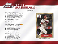 2022 Topps CHROME Baseball Series Blaster Box of Packs with Retail EXCLUSIVE Sepia and Pink Refractor Parallels in Each Box Try For Cal Raleigh Rookie Card