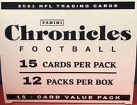 2021 Panini Chronicles NFL Football Series Sealed FAT PACK Box with 180 Cards including Pinnacle EXLUSIVES