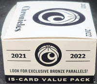 2021 2022 Panini Chronicles NBA Basketball Series Sealed FAT PACK Box with 180 Cards including EXLUSIVES